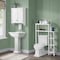 Alaterre Furniture Dover Over Toilet Organizer with Side Shelving, Wall Mounted Cabinet with 2 Doors and Towel Rod ANDO703WH - alternate 9